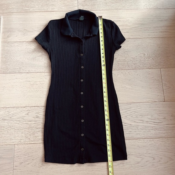 Women's Short Sleeve Bodycon Polo Dress - Wild Fable Black - Picture 13 of 14